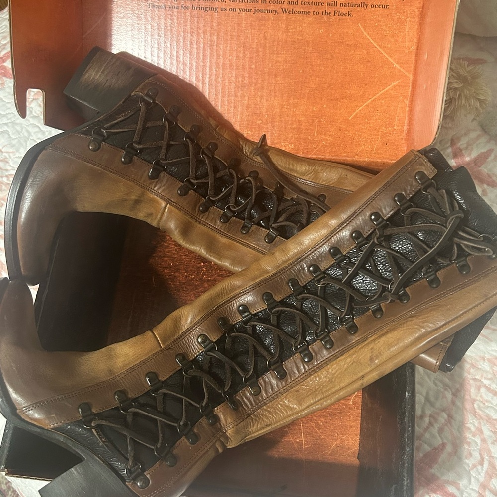 New without tags FREEBIRD BLOCK HEELED TALL BOOTS